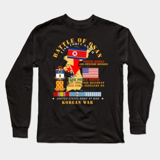 TF Smith - 21st Infantry w KOREA WAR SVC Long Sleeve T-Shirt